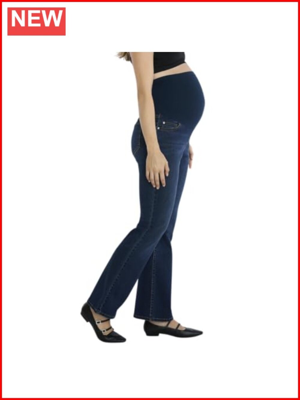 Maternity Super Stretch Secret Fit Over Belly Bootcut Jeans Pregnancy